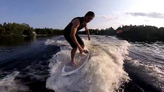 Wakesurfing behind jetski [upl. by Wojcik]