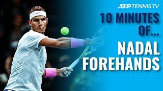 10 MINUTES OF Rafael Nadal Forehands [upl. by Rolfston]