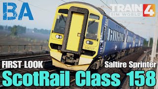 ScotRail Class 158 FIRST LOOK  Skyhook Games  Edinburgh Glasgow  Train Sim World 4 [upl. by Oalsecnew167]