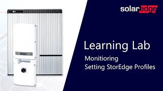 StorEdge Setting Battery Profile SolarEdge Monitoring [upl. by Dygal]