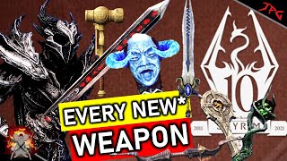 EVERY NEW WEAPON IN SKYRIM ANNIVERSARY EDITION  How to Get New Swords Staves Axes Bows  More [upl. by Malva]