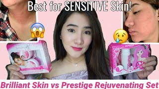 PRESTIGE vs BRILLIANT SKIN REJUVENATING SET HONEST REVIEW  BEST REJUVENATING SET FOR ACNE [upl. by Acherman]