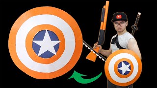 How to Make Captain Americas Shield  Paper Craft DIY [upl. by Atlas]