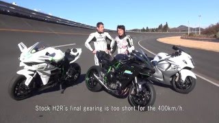 Road to 400kmh Kawasaki Ninja H2R Maximum Speed Test [upl. by Oitaroh]