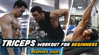 BIG TRICEPS WORKOUT for BEGINNERS in HINDI Triceps वर्कआउट बिगिनर्स के लिए [upl. by Ulla]