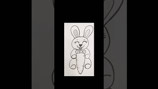 How to Draw Rabbit from Number 66 easy rabbit drawing ytshorts drawing for kids and toddlers [upl. by Obellia565]