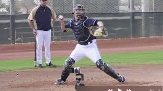 Catchers Footwork Throwing to 2nd Base [upl. by Enaile]