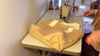 DIY Make a Simple Canvas Tote Bag with Lining Basic How To Sewing Tutorial by Big Duck Canvas [upl. by Okimat]