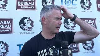 Mike Norvell on Wednesday prep for Miami QB Luke Kromenhoek WR Elijah Moore and others [upl. by Anazraf416]