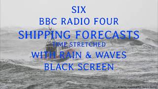 Shipping Forecasts with rain amp waves BLACK SCREEN [upl. by Neesay]