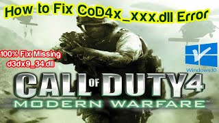 How to Fix CoD4xxxxdll Missing in Call of Duty 4 [upl. by Nylyrehc]