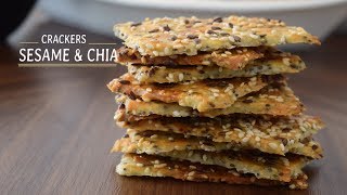 Sesame amp Chia Crackers Recipe  Go Delicious [upl. by Leanna708]