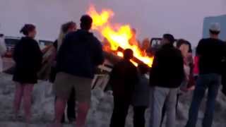 Oceanside BonFire with Chemtrail May 2014 [upl. by Depoliti]