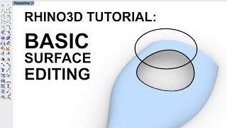 Rhino 3D basics tutorial Surface Editing [upl. by Vittorio]