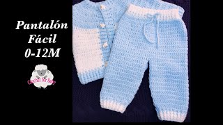 Ajuar  Pantalón para bebé  niños  Niñas con ganchillo  gancho  a croché  Crochet for Baby 190 [upl. by Azerila770]