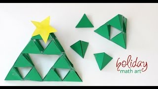 How to make a 3D Sierpinski fractal triangle Christmas Tree [upl. by Wendel]