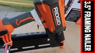 RIDGID 35quot ROUND HEAD FRAMING NAILER REVIEW  TOOL REVIEW TUESDAY [upl. by Jakie478]