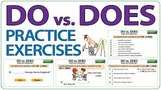 DO vs DOES  English Exercises  Learn English DO vs DOES  ESOL practice exercises [upl. by Corenda]