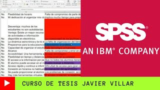 Preguntas de Respuestas Abiertas y codificación con SPSS encuestas para la tesis [upl. by Bergh338]