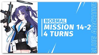 Blue Archive  Mission 142 Normal 4 Turns [upl. by Nahsin]