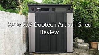 Costco Keter 7x7 Artisan DuoTech Shed Review [upl. by Kabab]