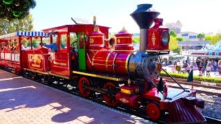 4K Disneyland Railroad Train  Main Street Round Trip  2014 POV  Disneyland Resort California [upl. by Basilius877]