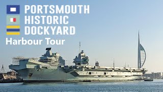 Official Harbour Tour of Portsmouth Dockyard Home of the Modern Royal Navy Dec 2021 4K [upl. by Obbard871]