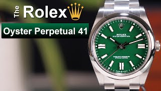 Rolex Oyster Perpetual 41mm Green Dial 124300 Review amp Unboxing [upl. by Fritts]