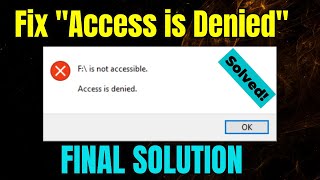 How To Fix Drive Is Not Accessible Or Access Is Denied ERRORS In Windows 11 10  8 [upl. by Leiria533]