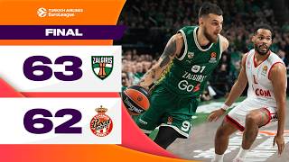 Last Second DEFENSE saves the STREAK  Zalgiris  AS Monaco  BASKETBALL HIGHLIGHTS R7 202425 [upl. by Adnarrim]