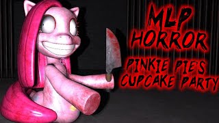 PINKIE PIES CUPCAKE PARTY  Secret Glitch Ending My Little Pony 3D Horror Game [upl. by Yorgerg]