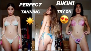 PERFECT BIKINI FOR TANNING  DRESSIN TRY ON HAUL [upl. by Kyte]