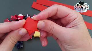 TUTORIAL  stellina origami 3D con strisce di carta  wwwcreativainit [upl. by Fulcher]