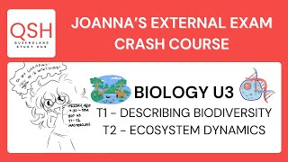 QCE Biology  Unit 3 T1 Describing Biodiversity T2 Ecosystem Dynamics  Joannas EA Crash Course [upl. by Miquela]