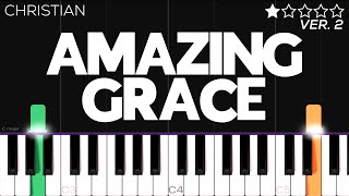 Amazing Grace  EASY Piano Tutorial [upl. by Ho]