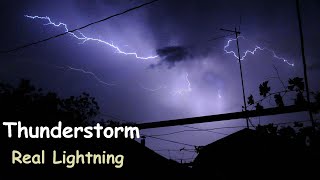 Thunderstorm Atmosphere  Real Thunder and lightnings at night  Thunderstorm Sounds for Sleeping [upl. by Annaeerb]