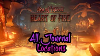 SEA OF THIEVES  Heart of Fire Tall Tale All Journal Locations [upl. by Accisej]