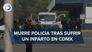 Policía muere por infarto en las instalaciones de la Policía Montada en Iztapalapa [upl. by Nisay]