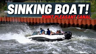 WARNING BOAT SINKING IN POINT PLEASANT CANAL [upl. by Roe]