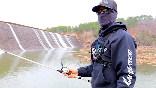 Fishing For Bass Around GIANT Dams  Jiggin With Jordan [upl. by Jerri]