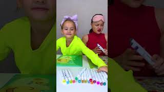 Blind Painting Challenge Mom vs Daughter 🖼️🎨 Who Did It Better [upl. by Dambro]