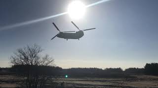 Chinook low flying practising [upl. by Flosser]