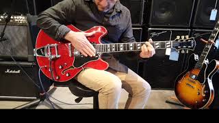 Eastman T486B Bigsby Cherry Semi Hollow Demo [upl. by Udall215]