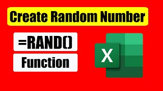 How To Use Rand Function In Excel [upl. by Salena]