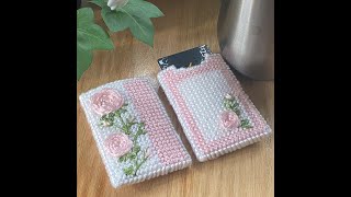 Woven Roses Plastic Canvas Gift Card Holder Patten By CottageCreatrix [upl. by Eitsym502]