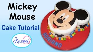 How to make a Mickey Mouse Cake  Cómo hacer una torta de Mickey [upl. by Dehnel]