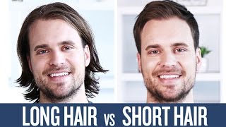 Mens Hairstyles Long vs Short Hair Pros and Cons [upl. by Rodmur937]