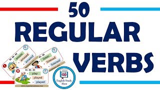 50 Most Common Regular Verbs with Pictures  Regular Verbs in English [upl. by Claresta]