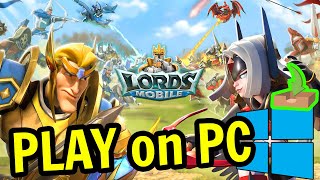 🎮 How to PLAY  Lords Mobile  on PC ▶ DOWNLOAD and INSTALL Usitility1 [upl. by Alard]