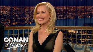 Angela Kinsey Interned For Max Weinberg  Late Night with Conan O’Brien [upl. by Hastie]